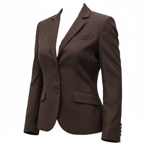 Sz 0P J. Crew Preppy Super 120's Wool Blazer Cocoa Chocolate